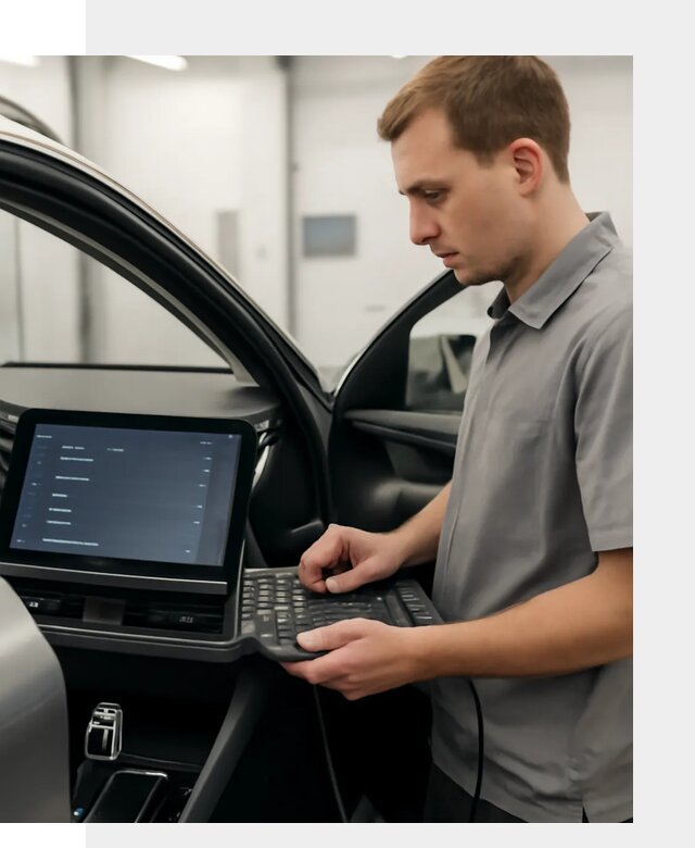 Русификация мультимедиа автомобилей Lynk Co в Зиме
